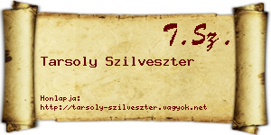 Tarsoly Szilveszter névjegykártya